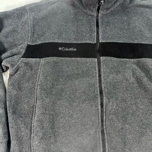 Columbia Men's Gray Fleece zipper Jacket size large